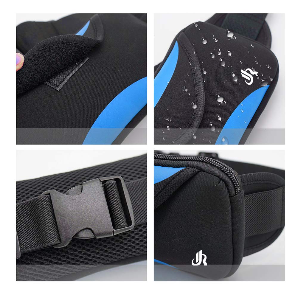 Y&R Direct Fanny Pack Running Belt Pouch Slim Soft Nylon Water Resistant Waist Bag for Man Women Walking Hiking Jogging Carrying iPhone Xs / 8 Plus Samsung S10 Plus/Note 8 Great Gifts