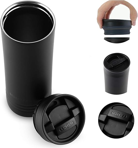 IGLOO Isabel Stainless Steel Vacuum Insulated Travel Coffee Mug, Matte