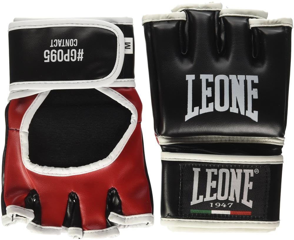 LEONE 1947, Contact MMA Gloves, Unisex Adult, Black, L, GP095
