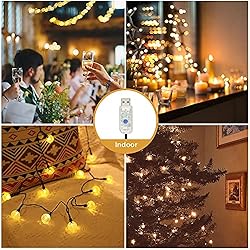 Solar String Lights, COOLAPA 80 Led 46 FT Warm