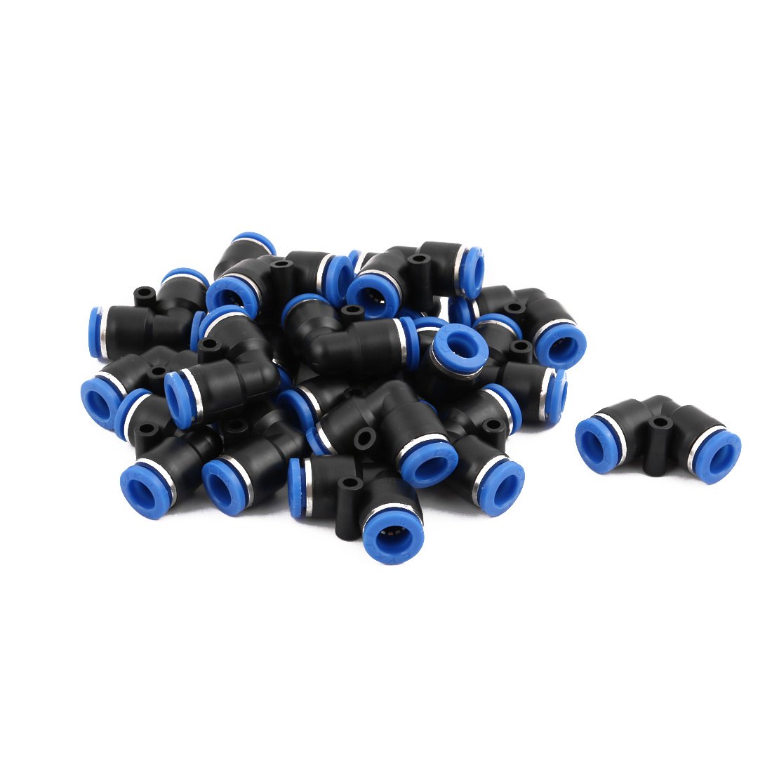 sourcingmap Uxcell20Pcs 8mm Dia L Type Tube Hose Pneumatic Air fitting Push in Connector