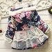 Baby Girl Floral Bowknot Thickened Warm Jacket Winter Coat 6-12Months Blue