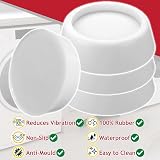 Spares2go White Rubber Feet Pads for Beko Dishwasher Fridge Freezer Anti view 3