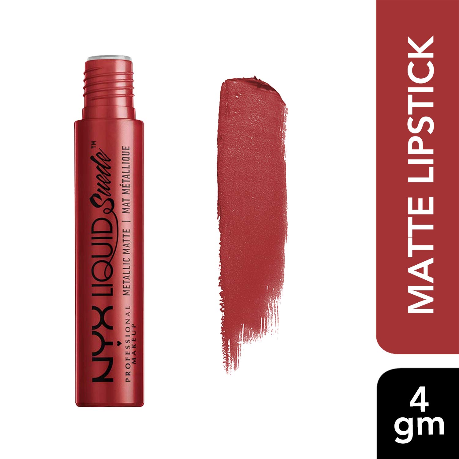 Nyx Professional Makeup Liquid Suede Metallic Matte Lipstick Biker Babe