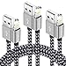 YOURUIQI iPhone Charger,3Pack 3FT/6FT/10FT Lightning Cable,8 pin Charging Cables USB Charger Cord,Compatible with iPhone X,8,8 Plus,7,7 Plus,6s,6s Plus,6,6 Plus,SE,5s,iPad and iPod (Blackgray)