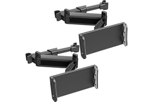 2 Pack Car Headrest Mount Tablet Holder Car Backseat Mount 360° Rotating Adjustable for 5"-10.6" Tablets,Smartphone,iPhone,Sw