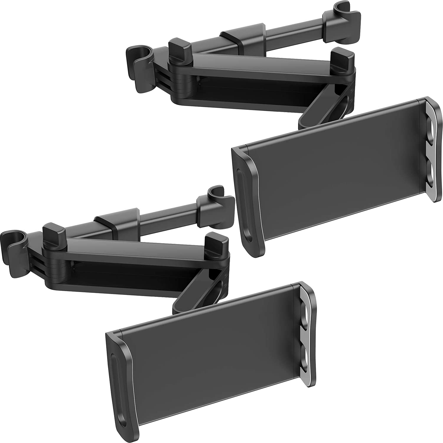 MOTYYA Car Headrest Tablet Mount, 2 Pcs Stretchable Tablet Headrest Holder for Car Backseat Universal 360ยฐ Rotating Adjustable, Compatible with Smartphone/Air iPad Mini/Samsung Galaxy 4"-10.6"