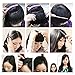 AOSOME Real Human Hair Bang with Temple Thick Clip In Hair Fringe Exension,1b Black