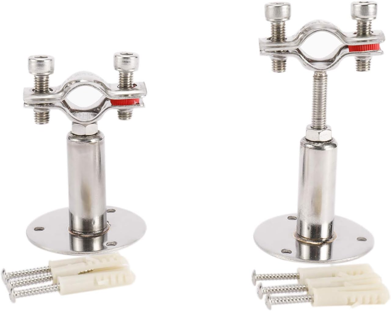 Stainless Steel Wall Mount Ceiling Mount Pipe Supports, 2 Pack 19mm (1/