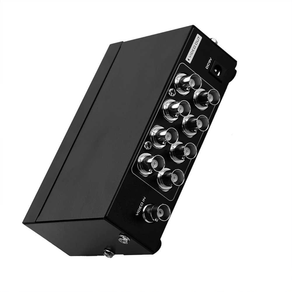 SIENOC 8Port BNC Video Splitter 1 In 4 Out Coax Composite Video