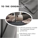 H.Versailtex Grey Blackout Curtains 2 Panels 90 x 90 Pleated Thermal Living Room view 8