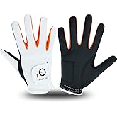 FINGER TEN Golf Gloves for Kids Boys Girls Both Left Right Hand Value 1 Pair, Toddler Junior Youth Golf Glove White Green Black