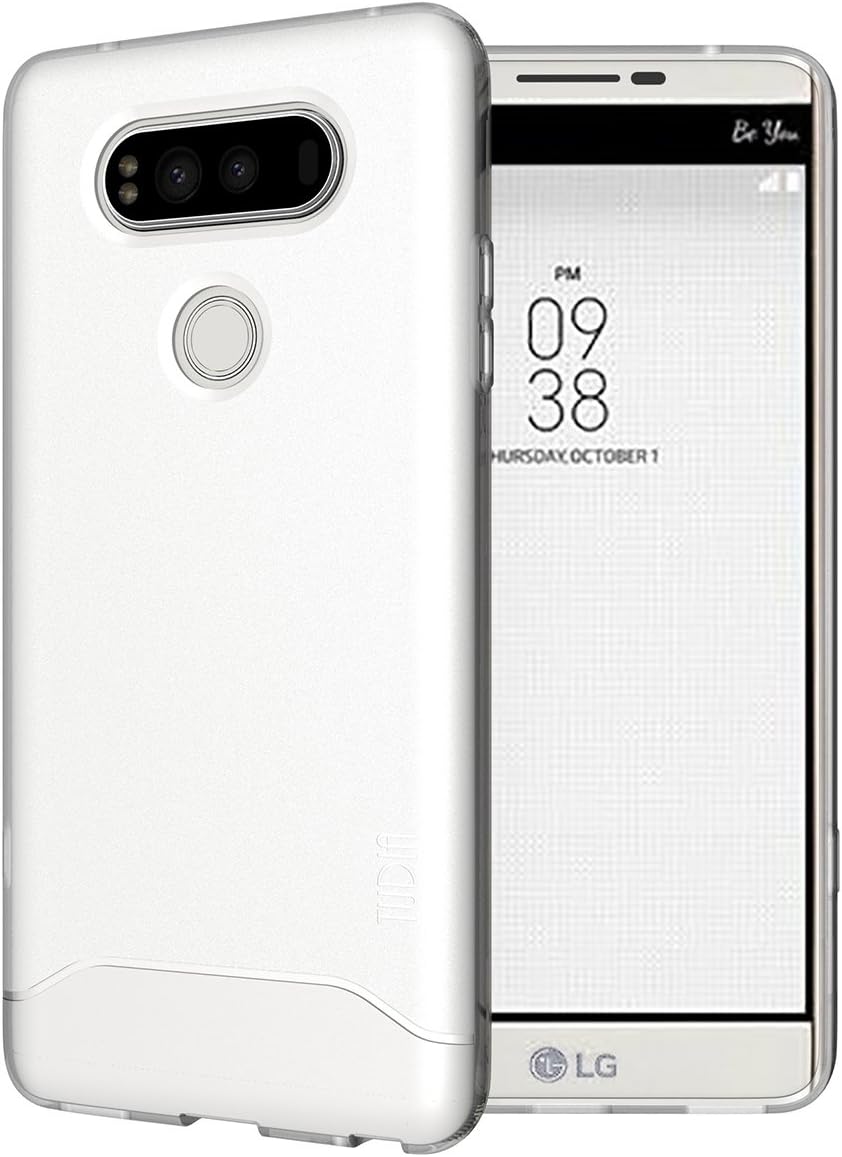 TUDIA Arch, Slim-Fit Minimalistic Case Designed for LG V20 (Frosted Clear)