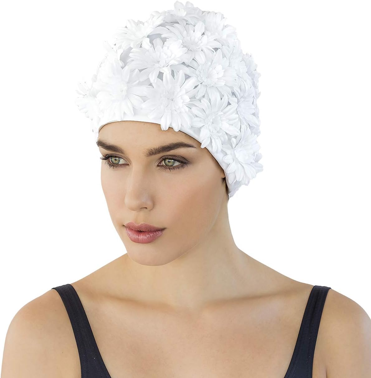 flowery swimming hat