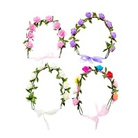 Love Fairy Bohemia Blumen-Stirnband – Gestreckte Rose In Violett, Ca. 11 Cm, Für Hochzeit, Festival, Fotoshooting