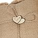 Double Heart Ring Bearer Pillow and Rustic Wedding Flower Girl Basket Set 6 x 6 inches