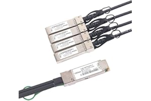 10Gtek 40G QSFP+ to 4xSFP+ Breakout DAC - 40GBASE-CR4 Passive Direct Attach Copper Twinax QSFP to SFP Cable for Cisco QSFP-4S