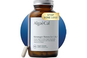 ALGAECAL- Plant Based Calcium Supplement with Vitamin D3 (1000 IU) for Bone Strength, Contains 13 Minerals Supporting Bone Health, Organic Calcium (750 mg) for Women & Men, 90 Veggie Caps, Made in USA