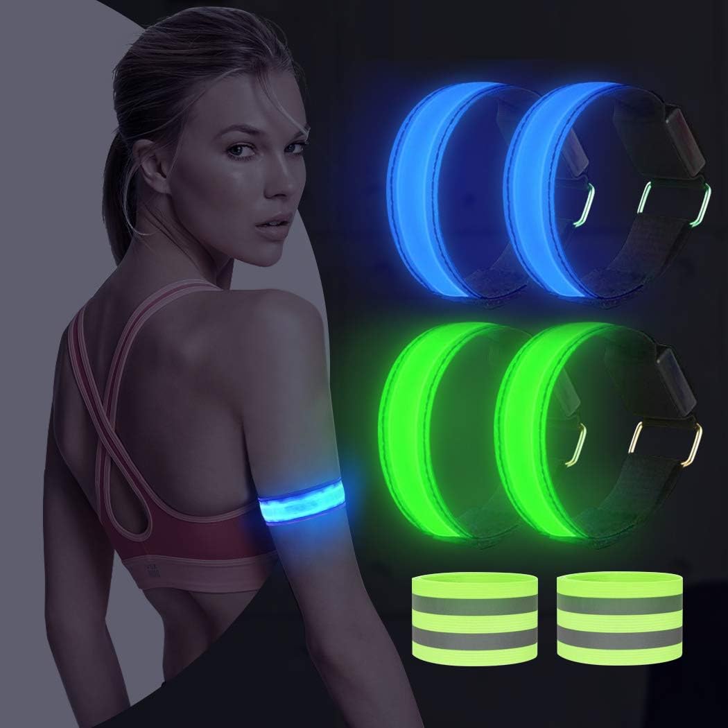 AivaToba LED Armband, Flashing Armband Running Lights for Runners Men