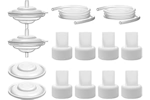Begical Breast Pump Parts for Spectra, Replace Duckbill Valves Tubes Backflow Protector Membrane for Spectra S1 S2 9 Plus Motif Luna Cimilre Ameda MYA Breastpumps