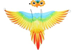 Bird Wings Costume - 112x60cm Polyester Parrot Eagle Owl Chicken Outfit | Kids Animal Cosplay Apparel | Carnival Halloween