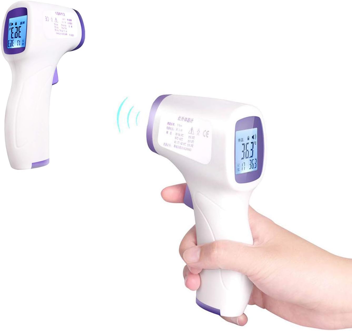 Infrared Forehead Thermometer | Portable Fast Check Non-Contact Digital Color-Screen Temperature Gun-Use in Fever Check, Safety Inspection, Check Body Temperature in Seconds