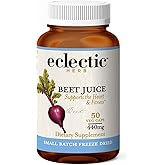 Eclectic Herb - Premium Raw Freeze-Dried Beet Juice Capsules | Natural Herbal Supplement | Cardiovascular Health, Circulation & Blood Pressure Support | Organic, Vegan, Non-GMO (50 CT | 440 mg)