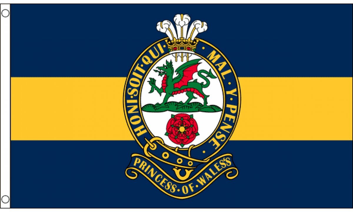 AZ FLAG - Princess Of Wales'S Royal Regiment Of The British Army Flag - 3x5 Ft - 100D Polyester Pwrr Tigers Banner with Two Metal Grommets - Fade Resistant - Vivid Colors - 3' x 5' Feet - 150x90 Cm