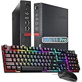 Lenovo ThinkCentre M710q Mini Tiny Business Desktop PC, Windows 11 Pro, Core i5-6500T, 16GB RAM, 256GB SSD, Keyboard, Mouse, DisplayPort, WiFi (Renewed)