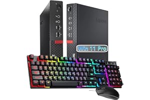 Lenovo ThinkCentre M710Q Mini Tiny Business Desktop PC, Windows 11 Pro, Core 6100, 8GB RAM, 256GB SSD, Keyboard, Mouse, Displ