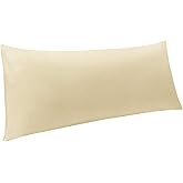 NTBAY Body Pillowcase - Brushed Microfiber 20x54 Pillowcase - Soft, Wrinkle-Free, Fade-Resistant, Stain-Resistant, Light Taupe Body Pillow Cover with Envelope Closure - 20x54 Inches, Light Taupe