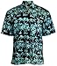 Johari West Men's Button-Down Short Sleeve Shirt, Cool Nights, (Aqua, X-Large)
