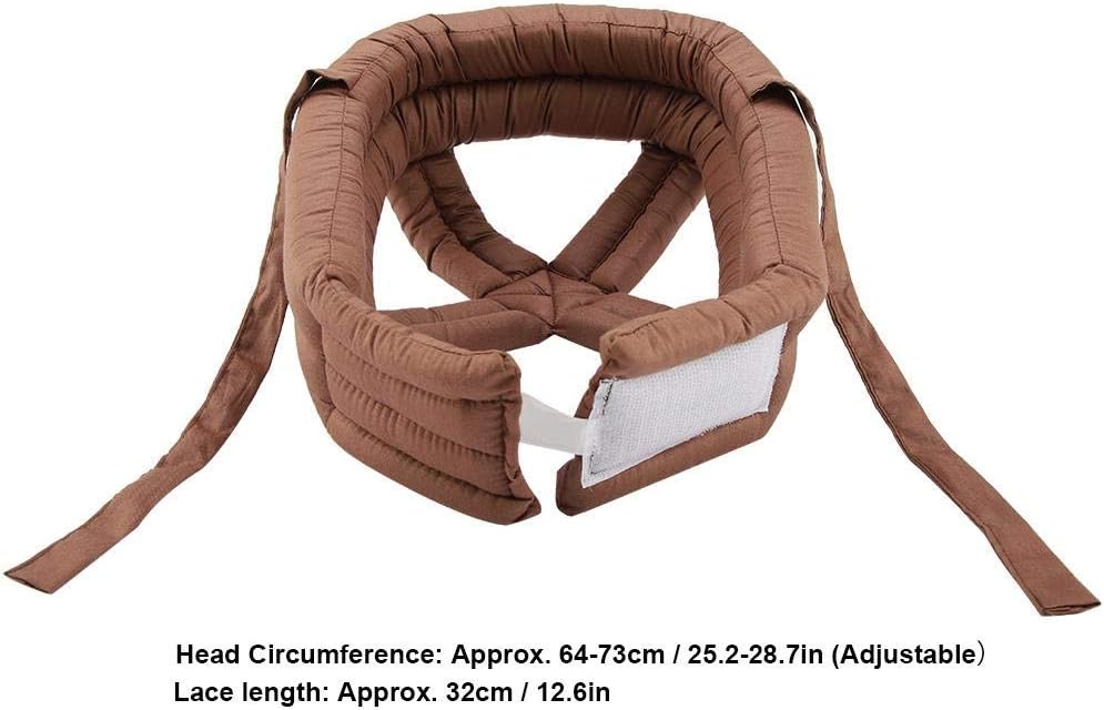 Liineparalle Safety Protection Elderly Helmet Elder Head Bump Cap Anti Shock with Lengthened Velcro(2#), Large: Clothing