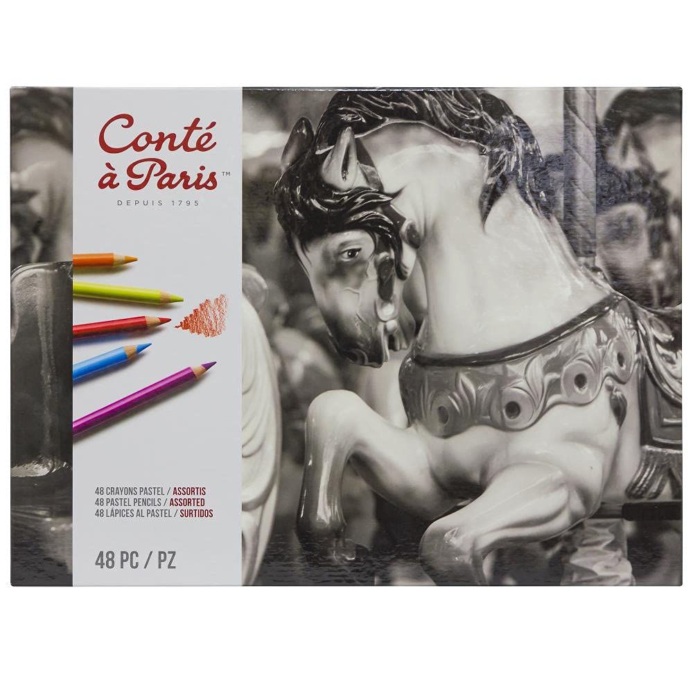 Conte a Paris 2184 Pastel Pencil Set, Assorted, Set of 48