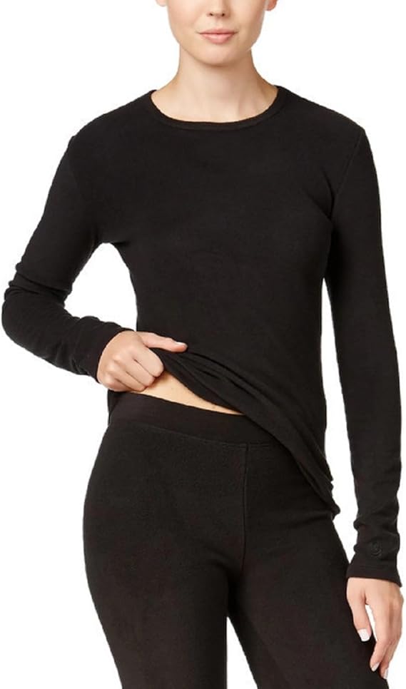 Amazon.com: Cuddl Duds Fleecewear With Stretch Long Sleeve Crew Top: Clothing