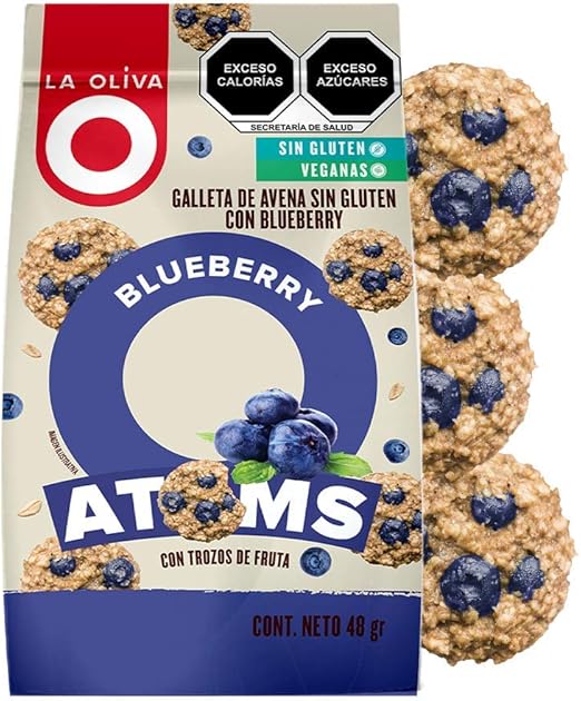 La Oliva Galletas Avena SuperFoods BLUEBERRY 16 Pack 60g 100
