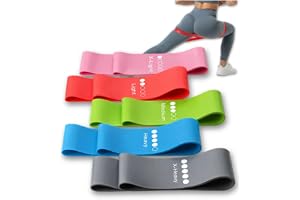 Kit 5 Mini Bands Elástico para Exercício Treino Academia em Casa 5 Níveis de Intensidade Premium Descalço
