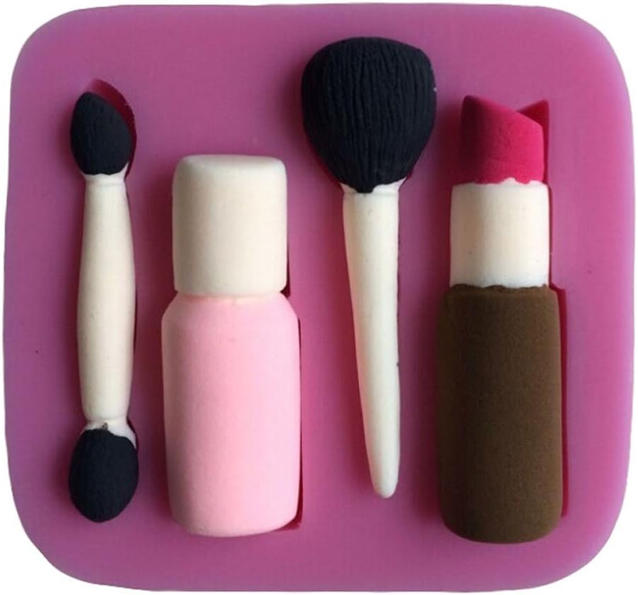 Karen Baking Beautiful And Fashion Makeup Tools Design Shape 3D Silicone Cake Mold For Cake Fondant Decorating