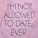 Baby Girl Bodysuit I'm NOT Allowed to Date Long Sleeve Romper Playsuit 6-9M, Pink