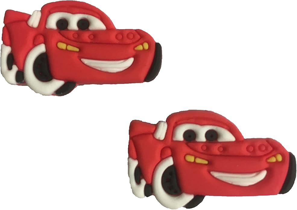 2 Lightning McQueen (Cars) Shoe Charms For Crocs & Jibbitz Wristbands
