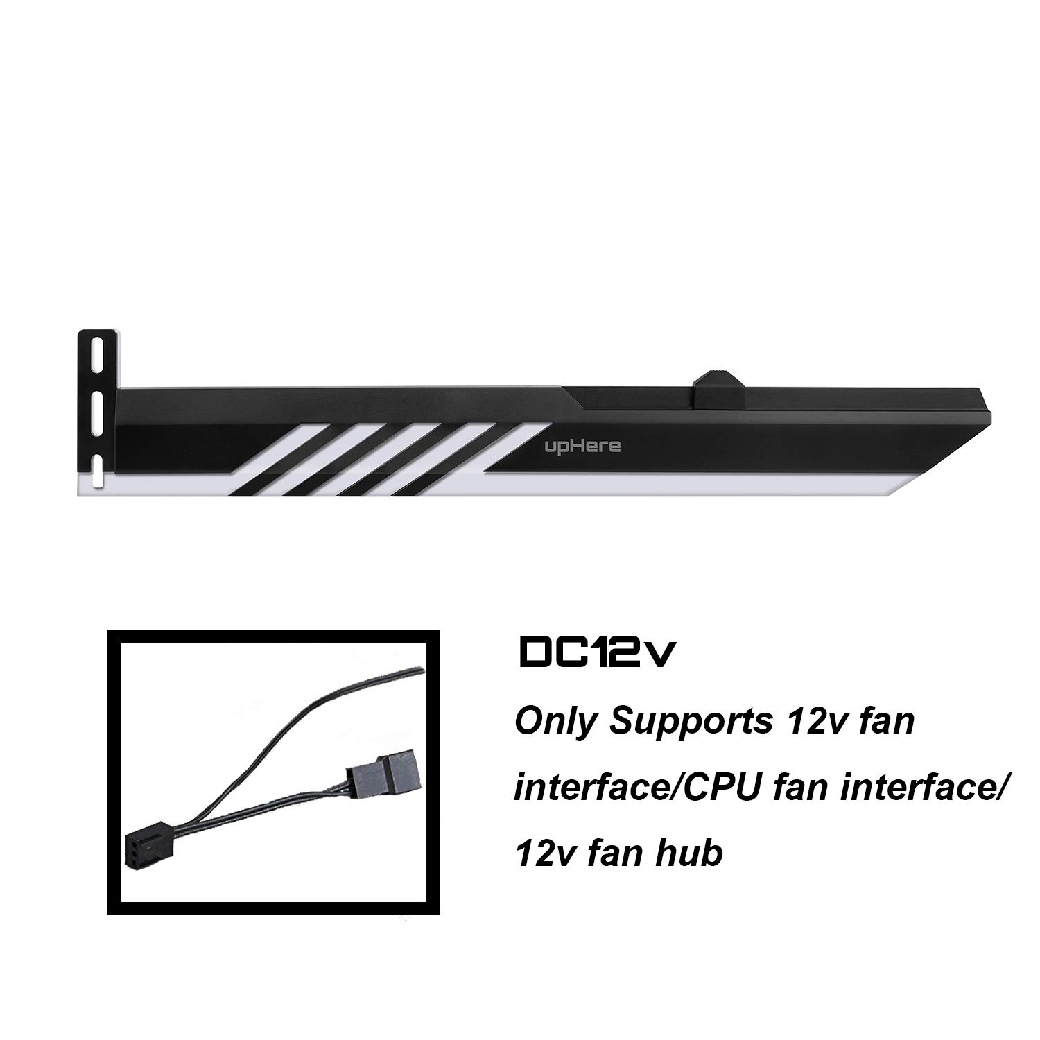Staffa Supporto GPU Con Cristalli Squamosi E LED ARGB - Regolabile Per Schede Grafiche 5V 3PIN/4PIN