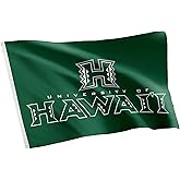 Desert Cactus University of Hawaii UH Flag - 3 x 5 Feet Warriors Banner, Indoor/Outdoor Durable Fabric, 100% Polyester Design (Style A)