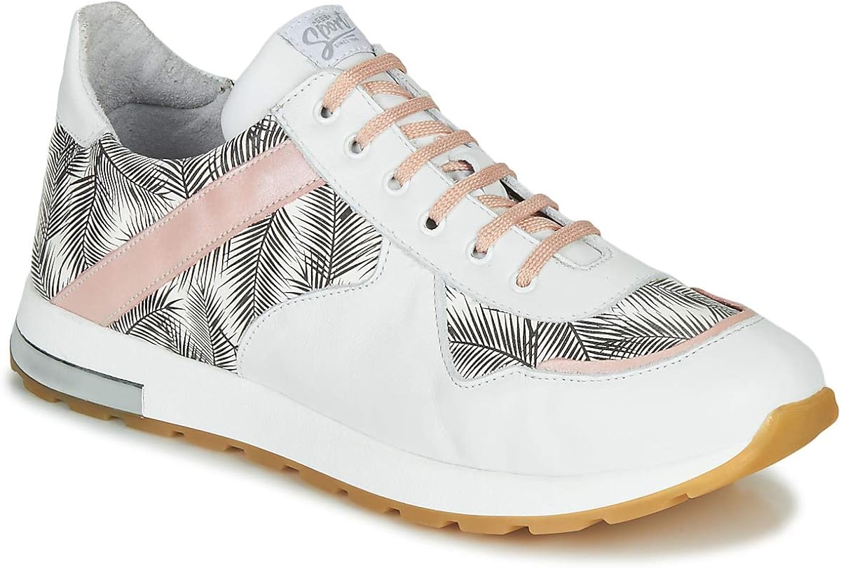 girls white leather trainers
