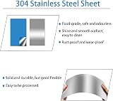 TSKDKIT 304 Stainless Steel Sheet 30 x 15 cm 0.5 mm (2 PCS) Backing Panels view 2