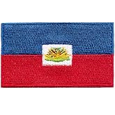 Ruoming Haiti Flag Patches, 1 PCS | Iron On or Sew On, Embroidered, Tactical Military, National Haiti Patch