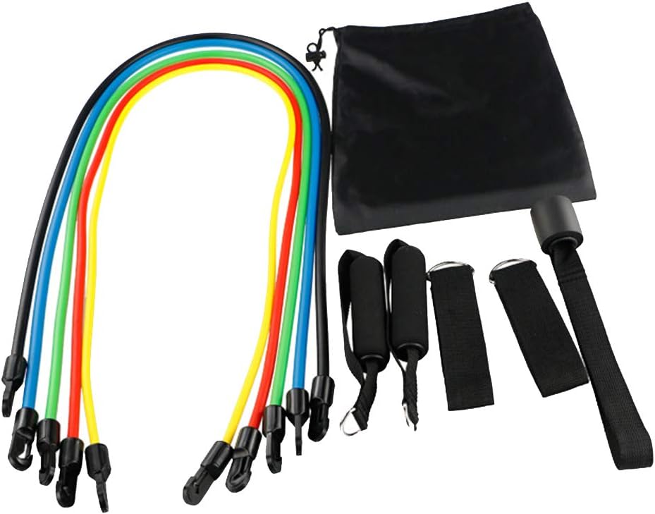 Finetoknow Resistance Bands Set Detachable Strength Resistance Rubber Loop Training Exerciser Tools
