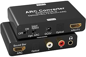 Tendak HDMI ARC Audio Extractor, 192KHz Digital to Analog Audio Converter with HDMI ARC, SPDIF/Optical, 3.5mm Jack & Stereo L