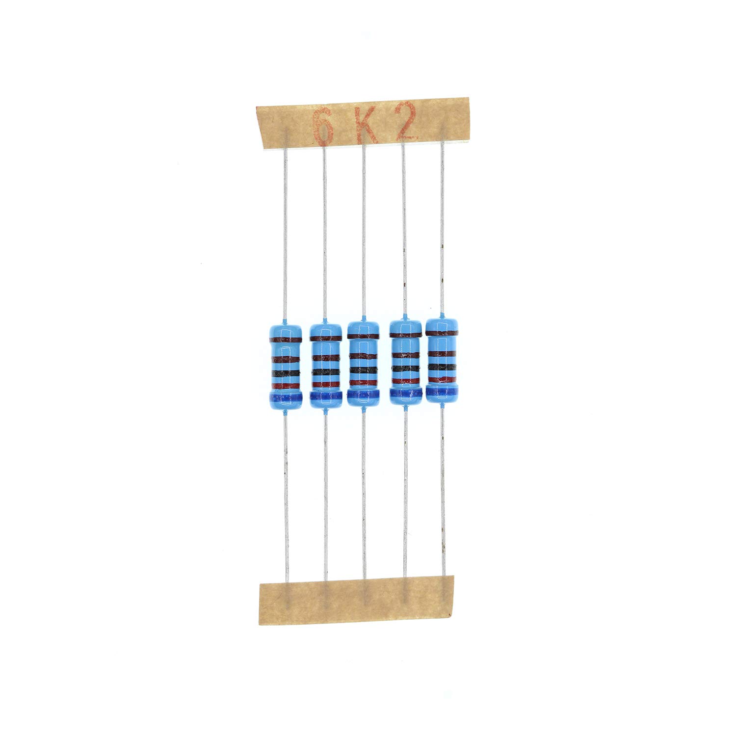 HUABAN 100PCS 1 Watts 1W 6K2 Ohm 1% Metal Film Resistor