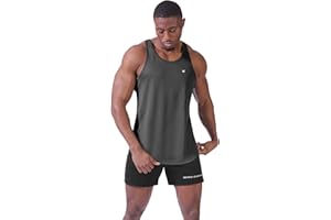 Jed North Men's DRI-FIT Microfiber Bodybuilding Stringer Tank Top Weight-Training Y-Back Racerback