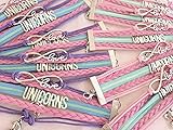 BAE Icons Unicorn Party Favors, Infinity Unicorns Charm Bracelet 10 Pack for Unicorn Party Supplies, Unicorn Birthday Party Supplies, Unicorn Gifts for Girls, Unicorn Prizes for Parties